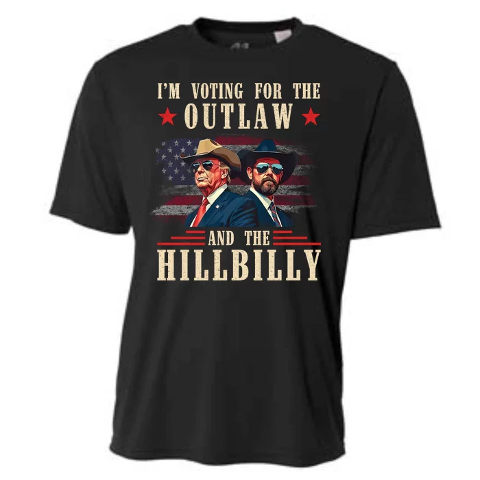 IM Voting For The Outlaw And The Hillbilly Trump Vance 2024 Cooling Performance Crew T-Shirt