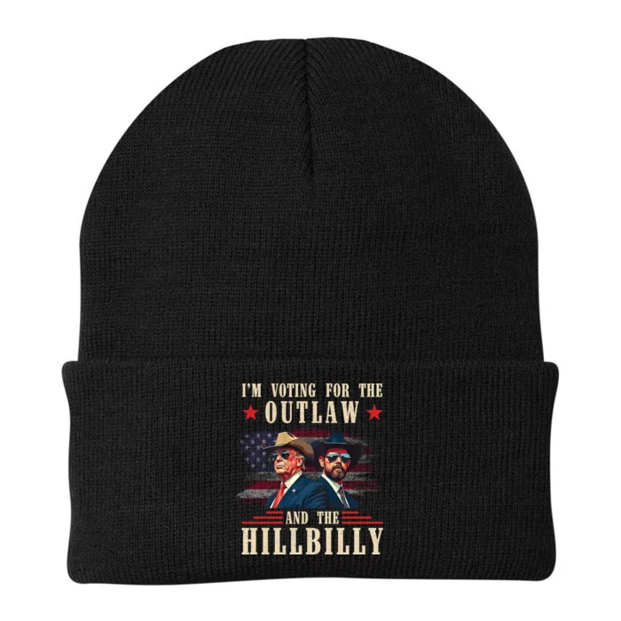 IM Voting For The Outlaw And The Hillbilly Trump Vance 2024 Knit Cap Winter Beanie