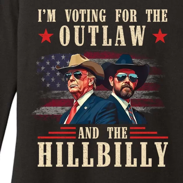 IM Voting For The Outlaw And The Hillbilly Trump Vance 2024 Womens CVC Long Sleeve Shirt