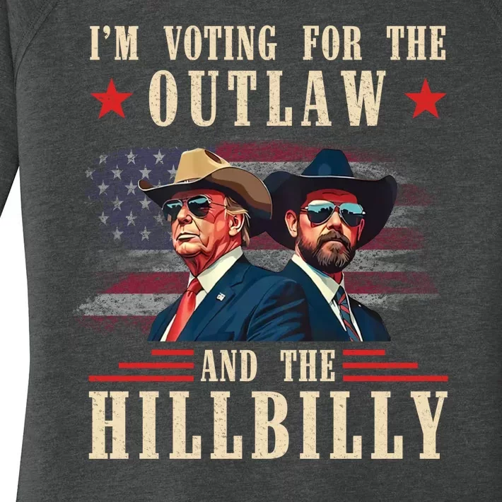 IM Voting For The Outlaw And The Hillbilly Trump Vance 2024 Women's Perfect Tri Tunic Long Sleeve Shirt