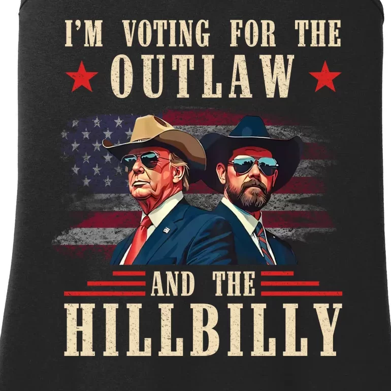 IM Voting For The Outlaw And The Hillbilly Trump Vance 2024 Ladies Essential Tank