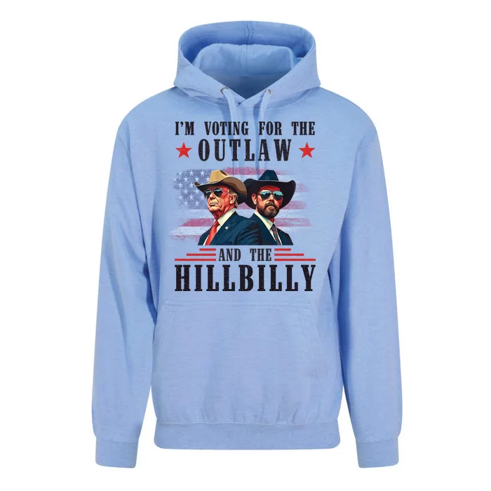 IM Voting For The Outlaw And The Hillbilly Trump Vance 2024 Unisex Surf Hoodie