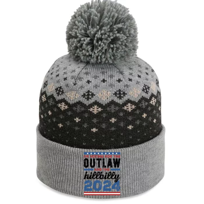 Im Voting For The Outlaw And The Hillbilly 2024 Vintage Election The Baniff Cuffed Pom Beanie