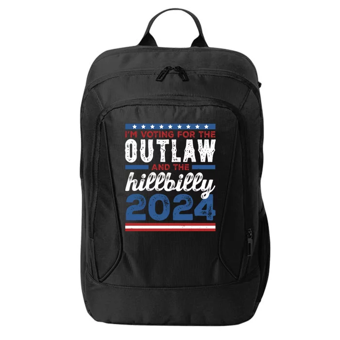 Im Voting For The Outlaw And The Hillbilly 2024 Vintage Election City Backpack