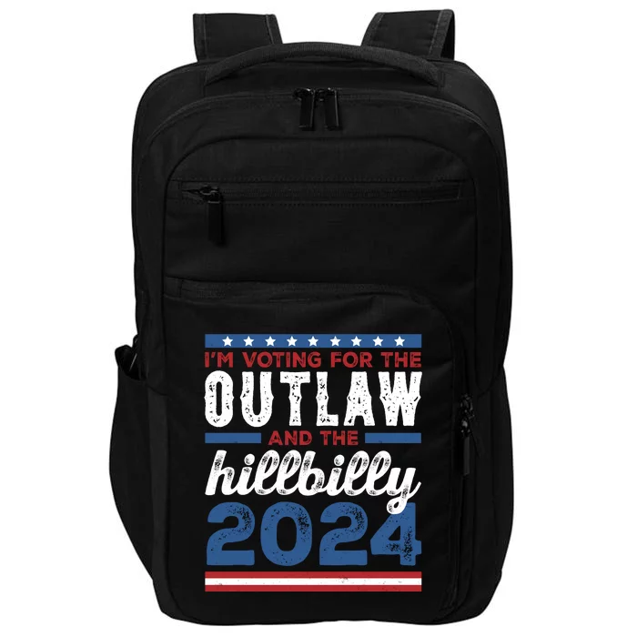 Im Voting For The Outlaw And The Hillbilly 2024 Vintage Election Impact Tech Backpack