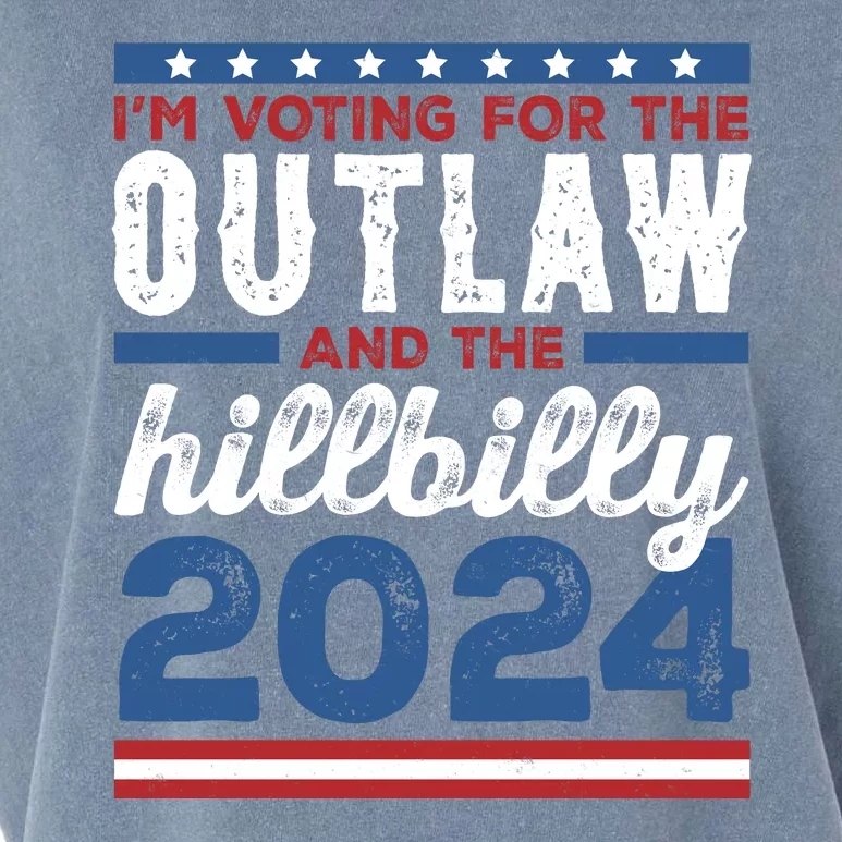 Im Voting For The Outlaw And The Hillbilly 2024 Vintage Election Garment-Dyed Women's Muscle Tee