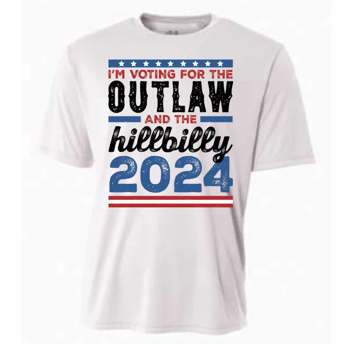 Im Voting For The Outlaw And The Hillbilly 2024 Vintage Election Cooling Performance Crew T-Shirt