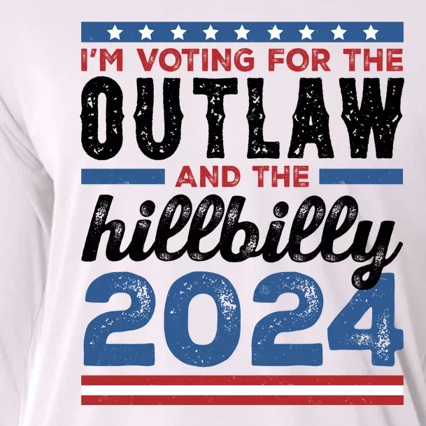 Im Voting For The Outlaw And The Hillbilly 2024 Vintage Election Cooling Performance Long Sleeve Crew