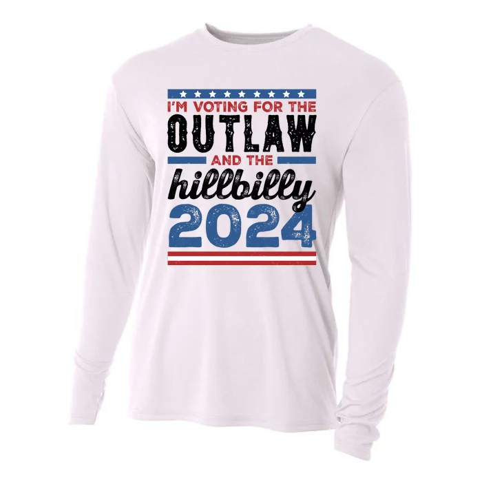 Im Voting For The Outlaw And The Hillbilly 2024 Vintage Election Cooling Performance Long Sleeve Crew