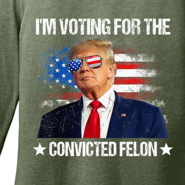 IM Voting For The Convicted Felon Funny Pro 2024 Womens CVC Long Sleeve Shirt