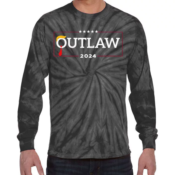 IM Voting For The Outlaw The Convicted Felon Funny Tie-Dye Long Sleeve Shirt