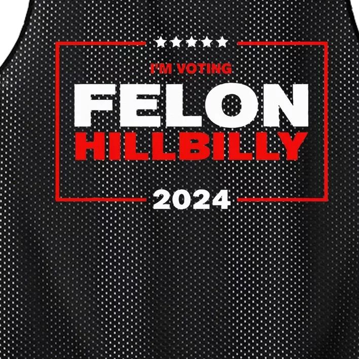 IM Voting Felon Hillbilly Trump Vance 2024 Mesh Reversible Basketball Jersey Tank