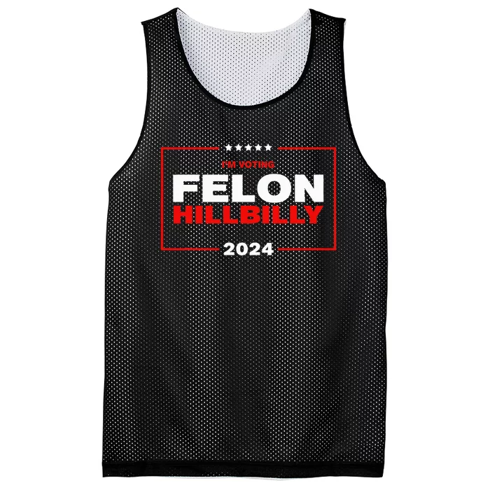 IM Voting Felon Hillbilly Trump Vance 2024 Mesh Reversible Basketball Jersey Tank