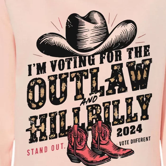 Im Voting For The Outlaw And The Hillbilly 2024 Retro Womens California Wash Sweatshirt