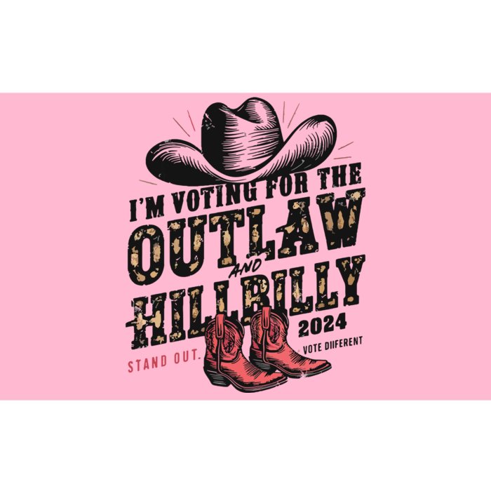 Im Voting For The Outlaw And The Hillbilly 2024 Retro Bumper Sticker