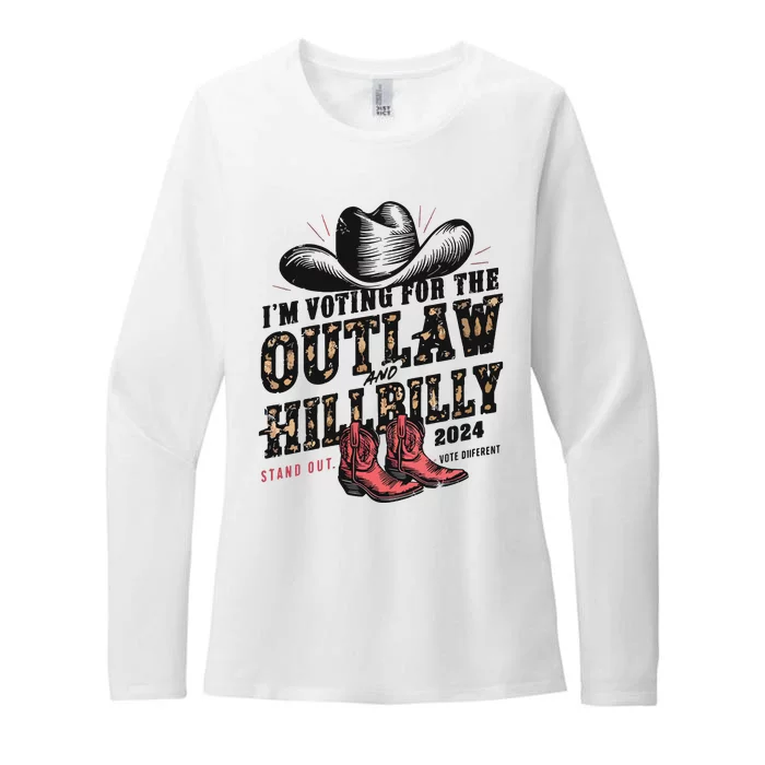 Im Voting For The Outlaw And The Hillbilly 2024 Retro Womens CVC Long Sleeve Shirt