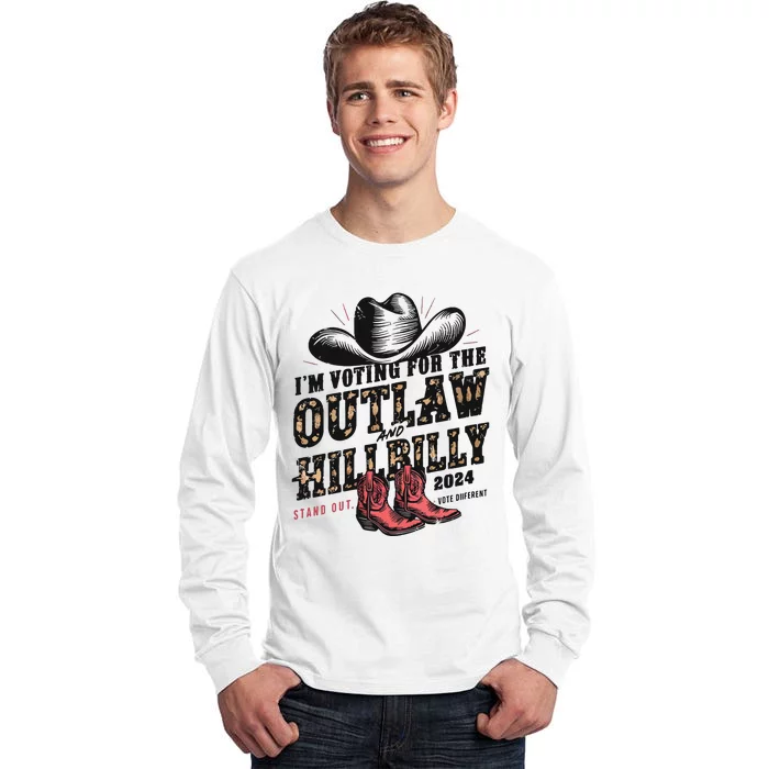 Im Voting For The Outlaw And The Hillbilly 2024 Retro Tall Long Sleeve T-Shirt