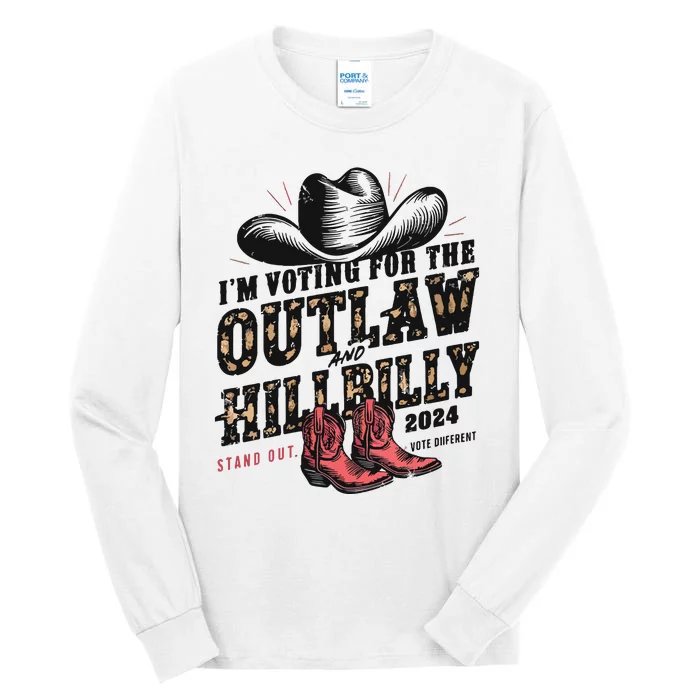 Im Voting For The Outlaw And The Hillbilly 2024 Retro Tall Long Sleeve T-Shirt