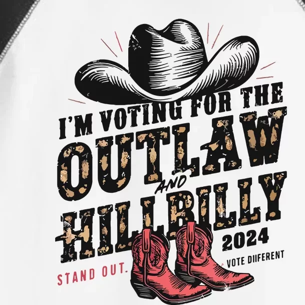 Im Voting For The Outlaw And The Hillbilly 2024 Retro Toddler Fine Jersey T-Shirt