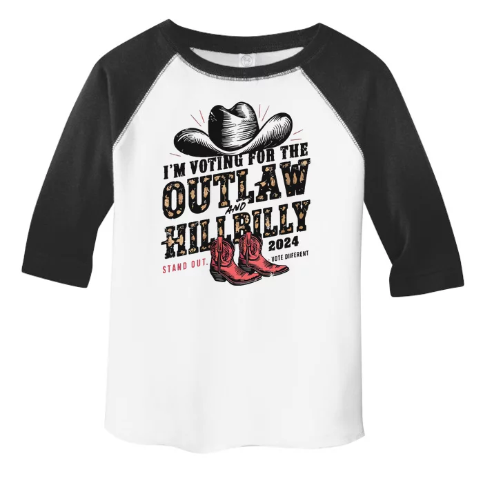 Im Voting For The Outlaw And The Hillbilly 2024 Retro Toddler Fine Jersey T-Shirt