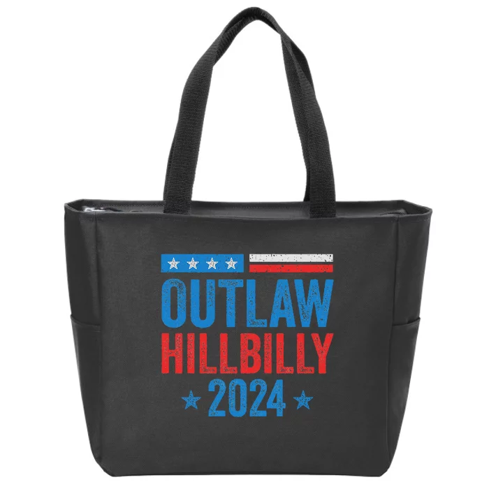 IM Voting For The Outlaw And The Hillbilly Trump Vance 2024 Zip Tote Bag