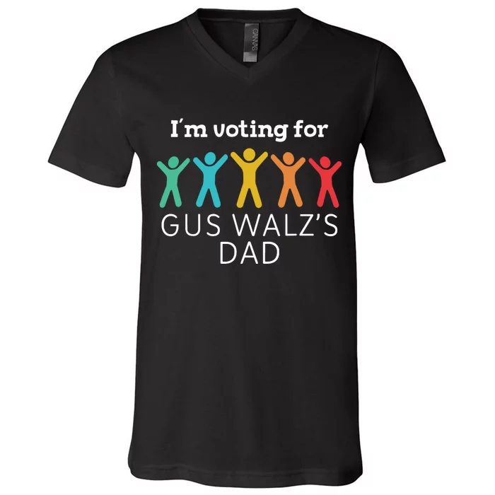 Im Voting For Gus Walz Dad Harris Walz 2024 V-Neck T-Shirt