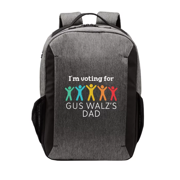 Im Voting For Gus Walz Dad Harris Walz 2024 Vector Backpack