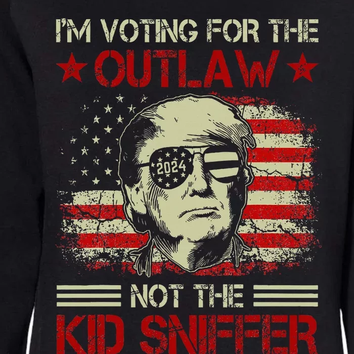 Im Voting For The Outlaw Not The Sniffer Trump 2024 Womens California Wash Sweatshirt