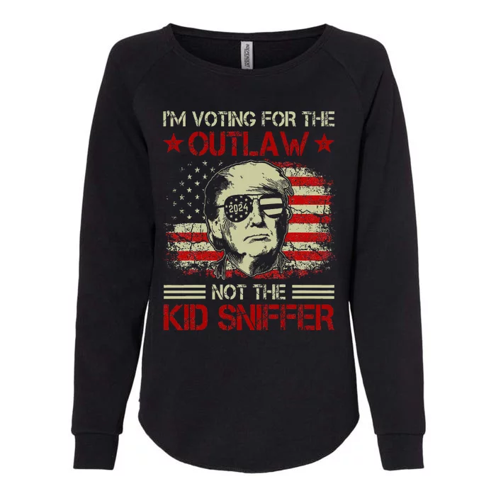 Im Voting For The Outlaw Not The Sniffer Trump 2024 Womens California Wash Sweatshirt