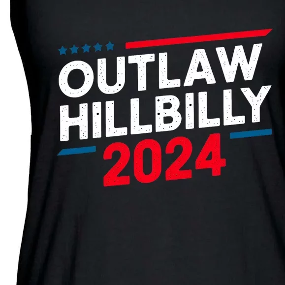 IM Voting For The Outlaw And The Hillbilly Trump Vance 2024 Support Ladies Essential Flowy Tank