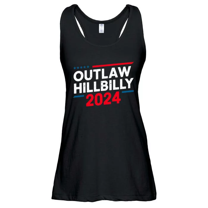 IM Voting For The Outlaw And The Hillbilly Trump Vance 2024 Support Ladies Essential Flowy Tank