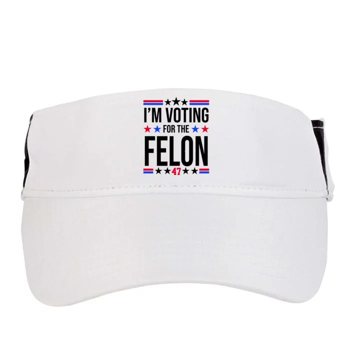 Im Voting For The Convicted Felon 47 Pro Trump Adult Drive Performance Visor