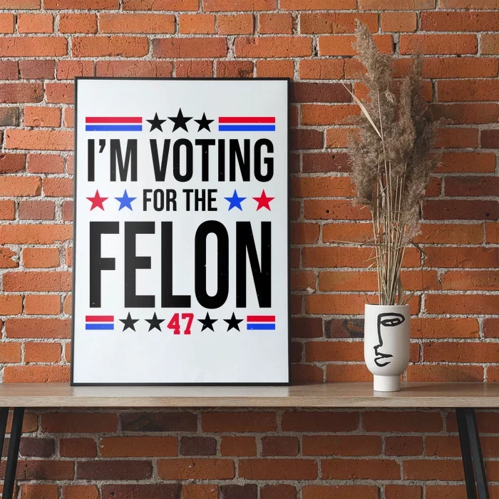 Im Voting For The Convicted Felon 47 Pro Trump Poster