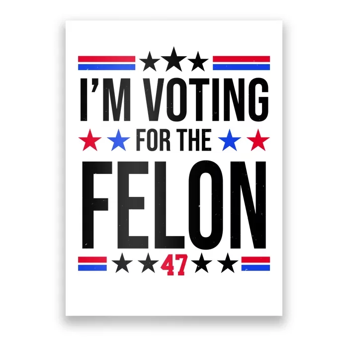 Im Voting For The Convicted Felon 47 Pro Trump Poster