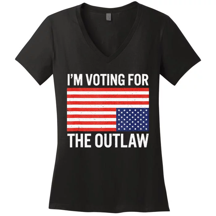 IM Voting For The Outlaw Women's V-Neck T-Shirt