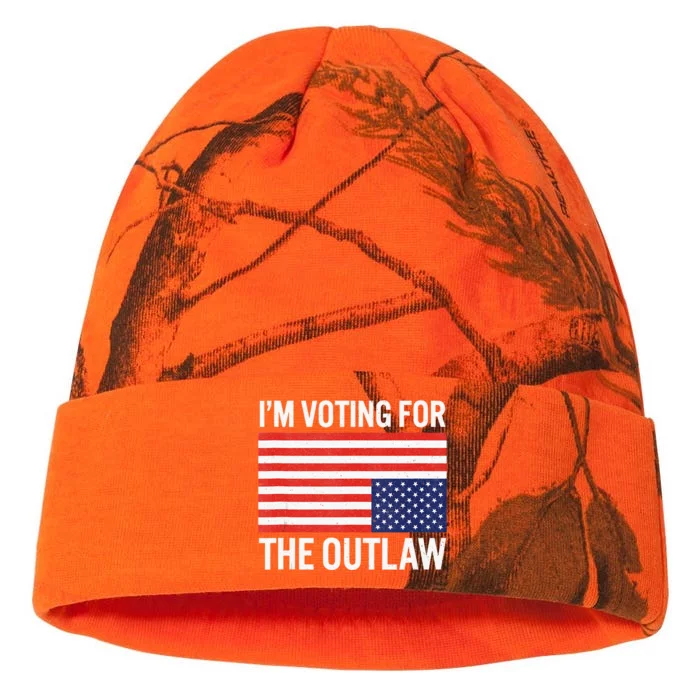 IM Voting For The Outlaw Kati - 12in Camo Beanie