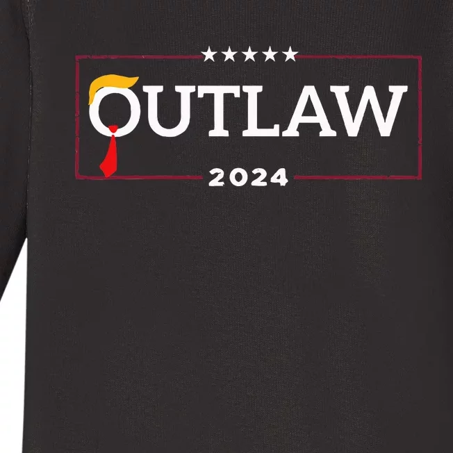 IM Voting For The Outlaw Trump Felon Baby Long Sleeve Bodysuit