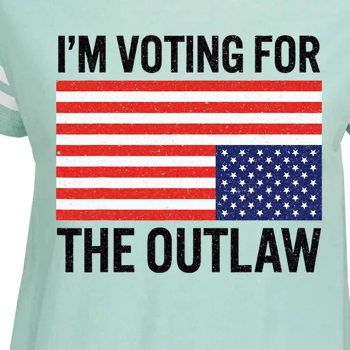 IM Voting For The Outlaw Enza Ladies Jersey Football T-Shirt