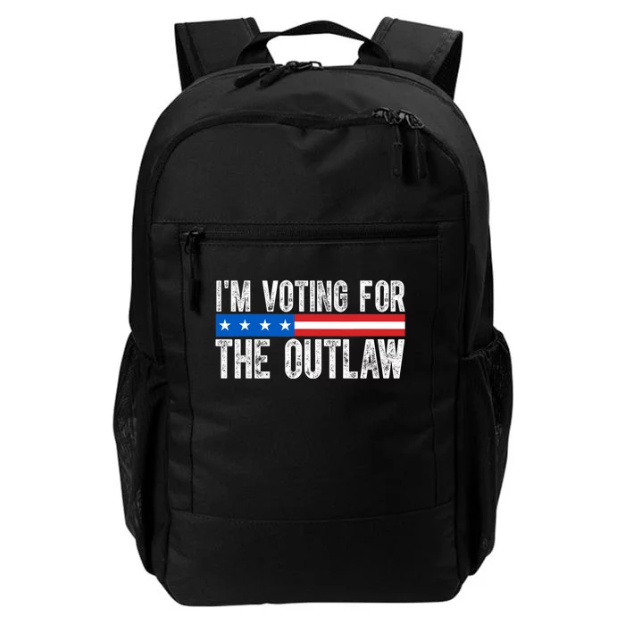 IM Voting For The Outlaw Wanted For President Trump 2024 Daily Commute Backpack