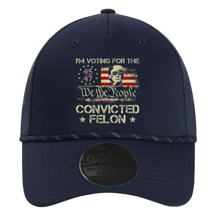 IM Voting For Convicted Felon Trump 45 47 Usa Flag Performance The Dyno Cap