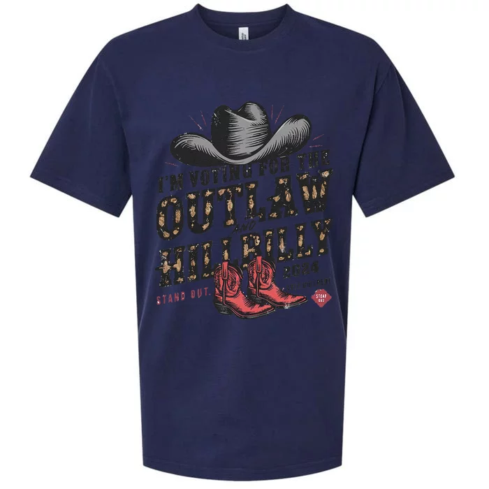 IM Voting For The Outlaw And The Hillbilly 2024 Retro Gift Sueded Cloud Jersey T-Shirt