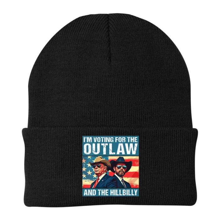 Im Voting For The Outlaw And The Hillbilly Trump Vance 2024 Knit Cap Winter Beanie