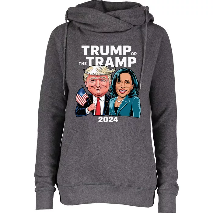 IM Voting For Trump Not The Tramp Trump Vance 2024 Womens Funnel Neck Pullover Hood