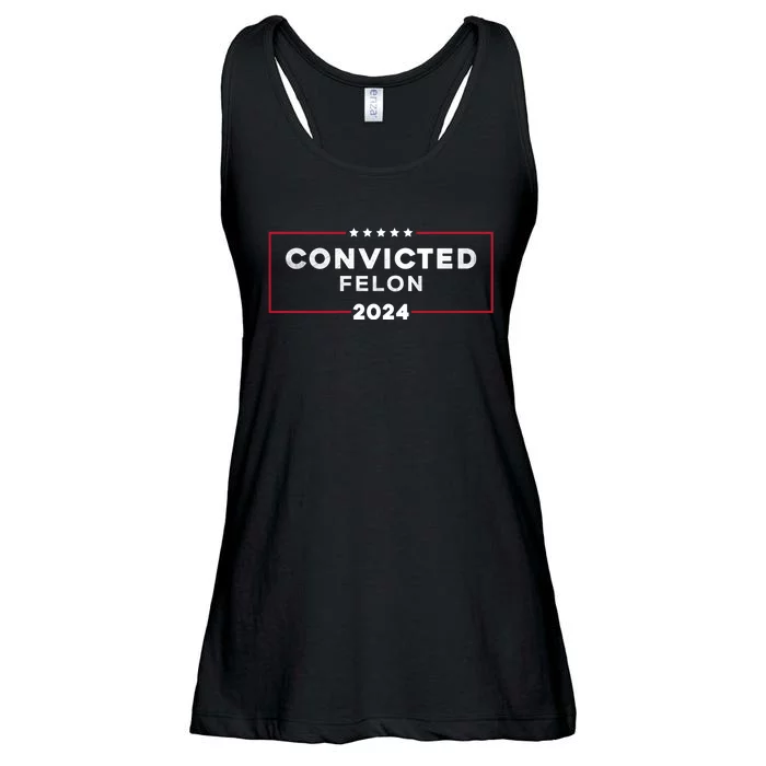 IM Voting For The Convicted Felon 2024 Ladies Essential Flowy Tank