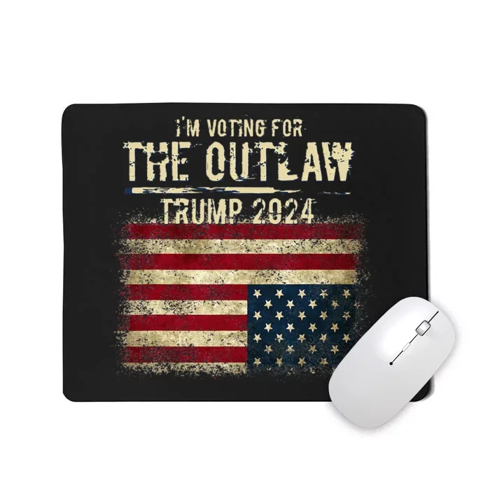 IM Voting For The Outlaw Trump 2024 Upsidedown Flag Mousepad