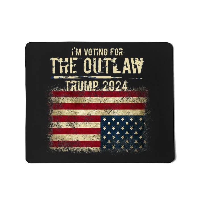 IM Voting For The Outlaw Trump 2024 Upsidedown Flag Mousepad