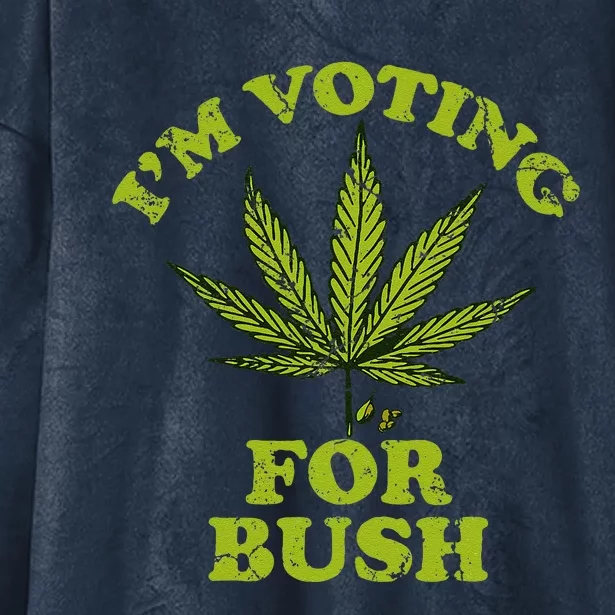 Im Voting For Bush Sarcastic Hooded Wearable Blanket