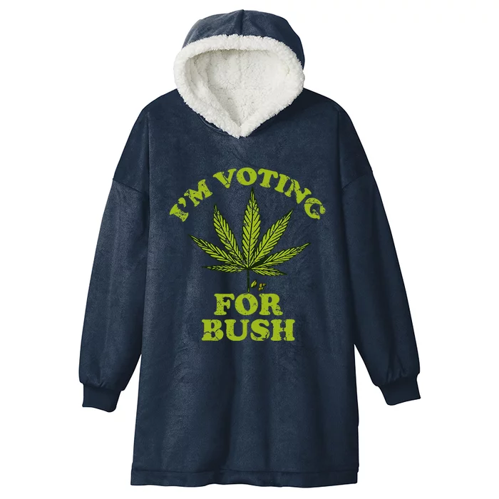 Im Voting For Bush Sarcastic Hooded Wearable Blanket