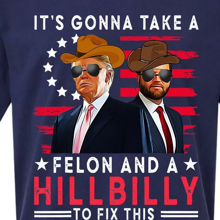 IM Voting For The Outlaw And The Hillbilly Trump Vance Sueded Cloud Jersey T-Shirt