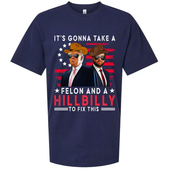 IM Voting For The Outlaw And The Hillbilly Trump Vance Sueded Cloud Jersey T-Shirt